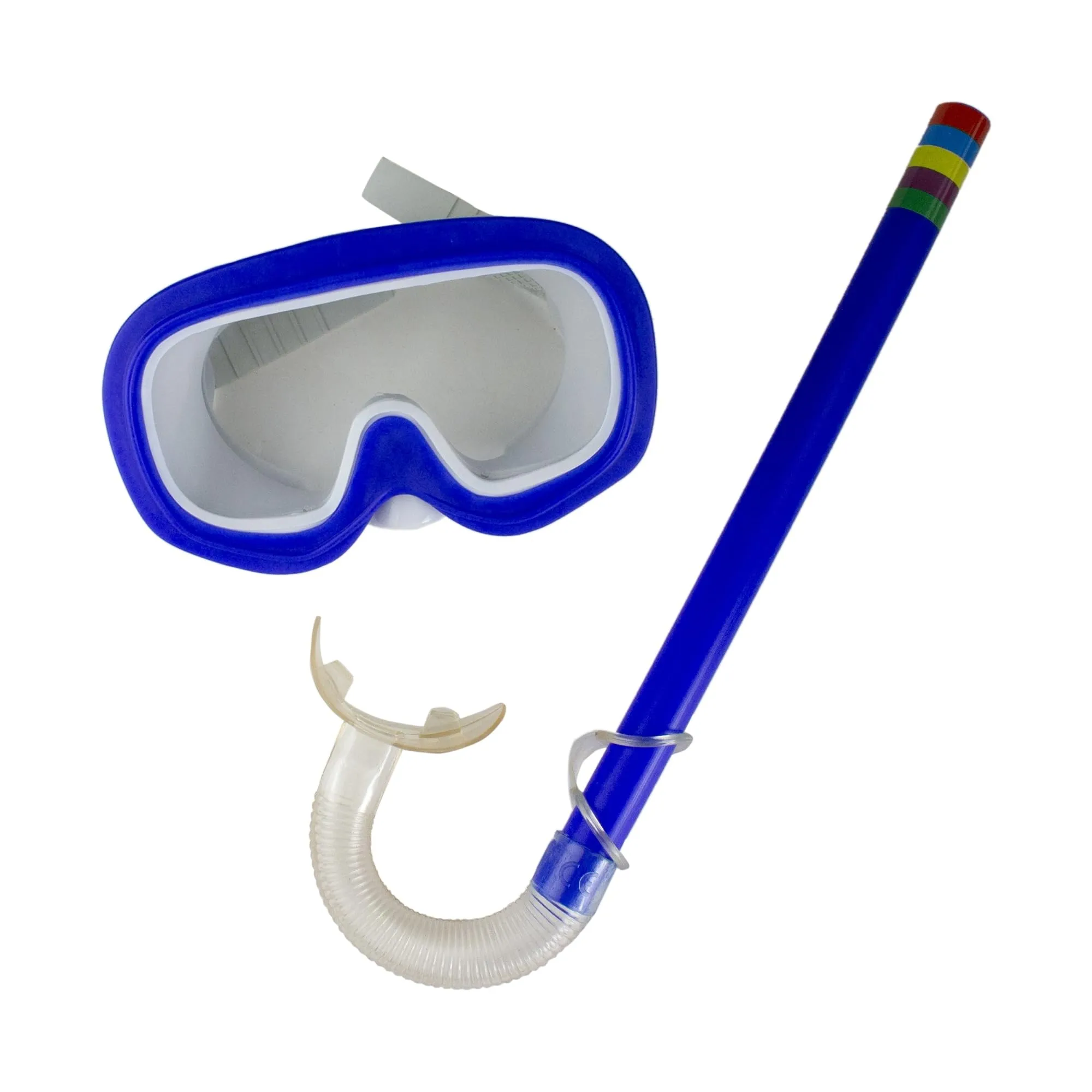 3-8 Blue Mask and Snorkel Swimming Set for Children