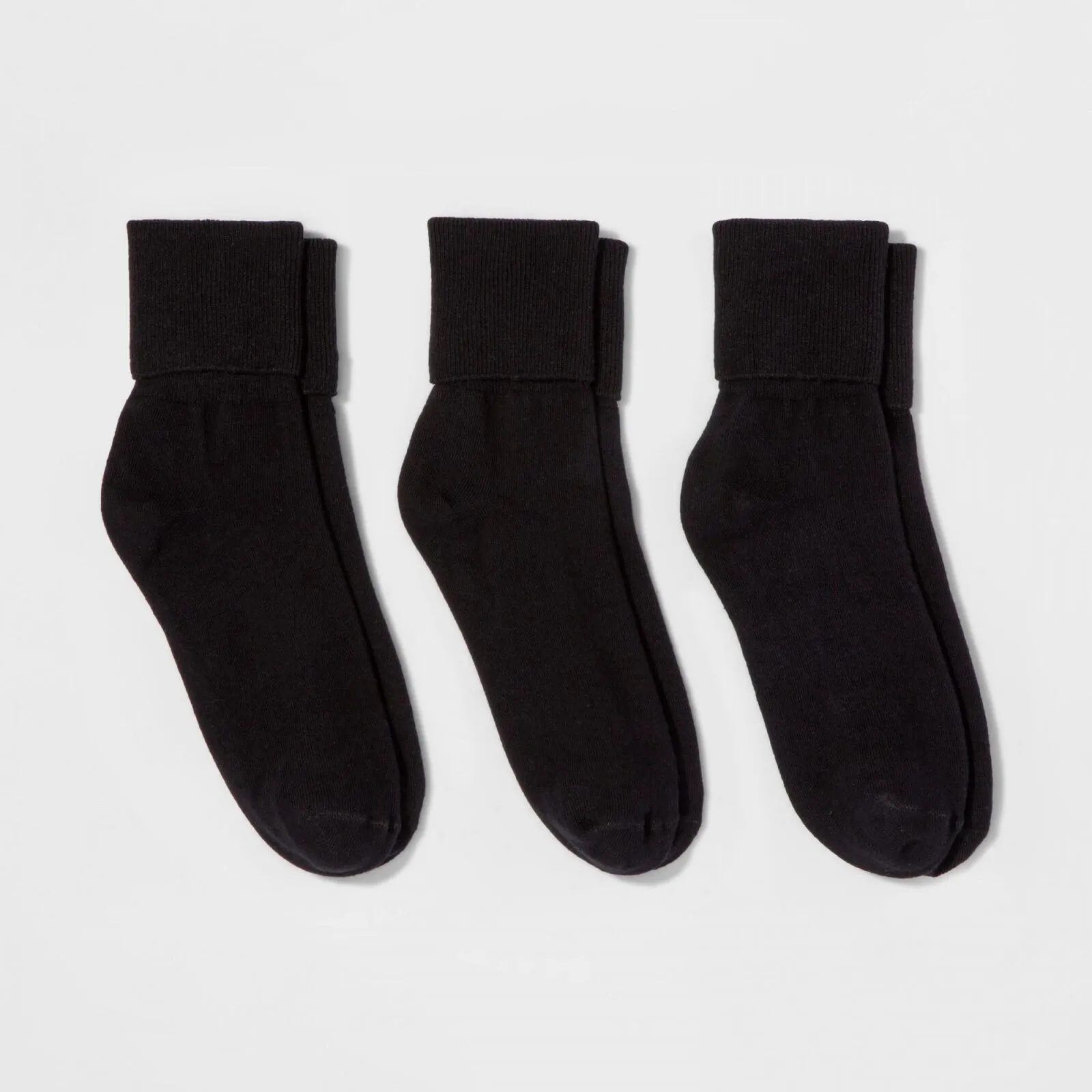 A New Day Womens 3pk Fold Over Cuff Socks 52384164