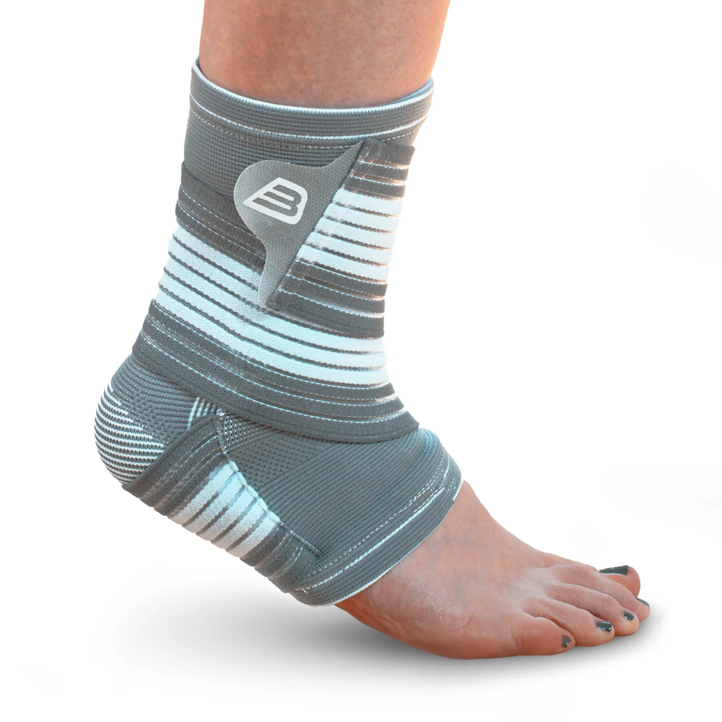 Ankle Support Brace - Compression Bandage with Adjustable Strap - Athletic Ankle Support Brace