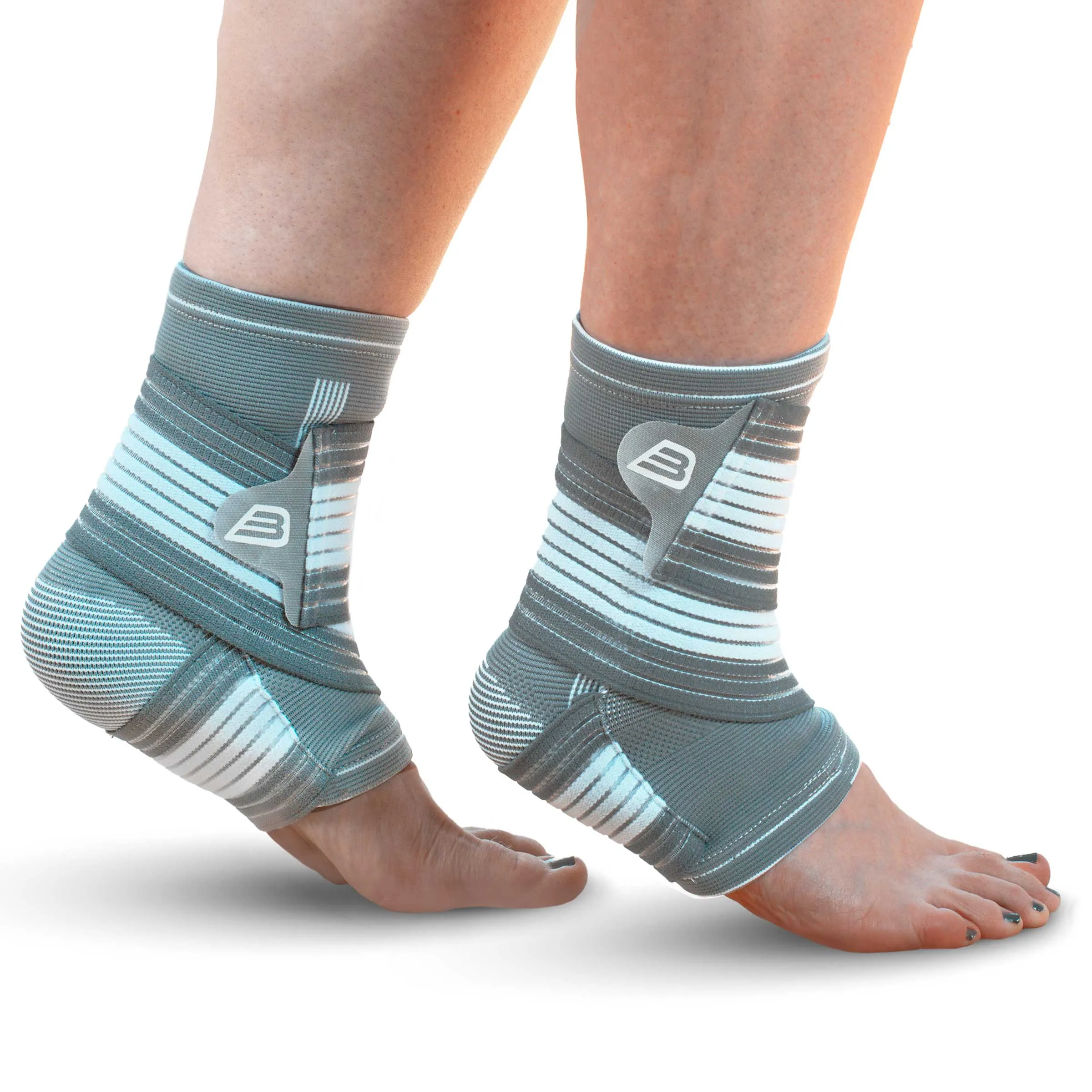 Ankle Support Brace - Compression Bandage with Adjustable Strap - Athletic Ankle Support Brace