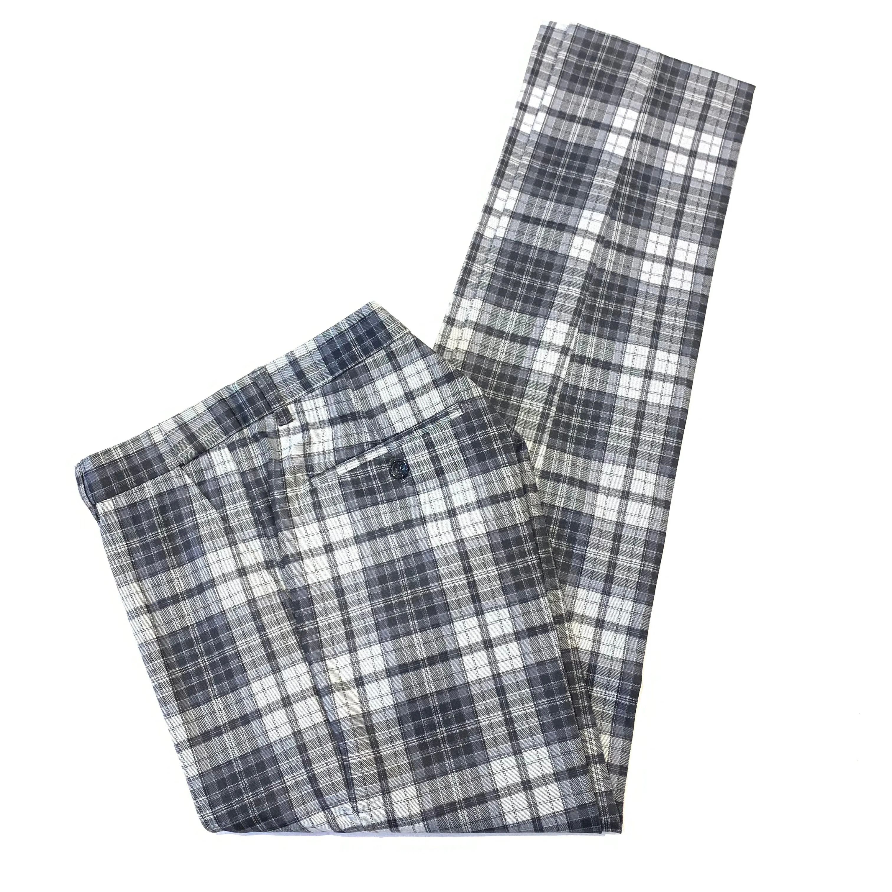 Barabas Multi Grey Plaid Dress Pants