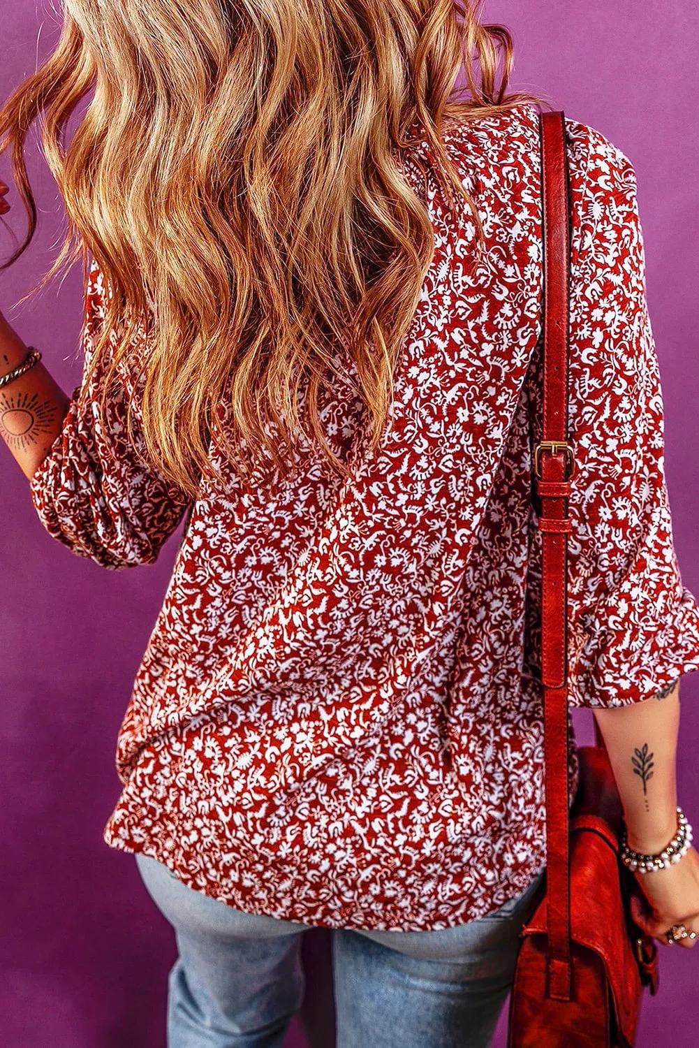 Burgundy Smock