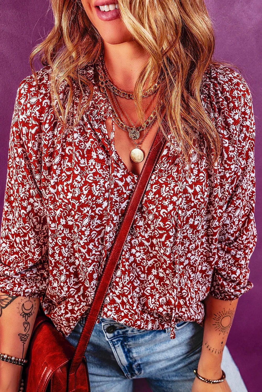 Burgundy Smock