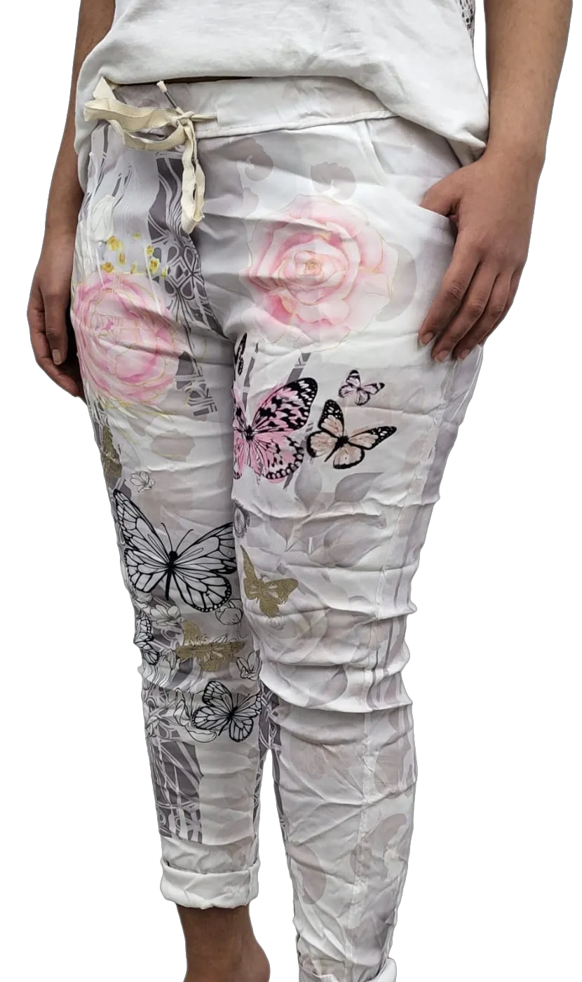 BUTTERFLY cotton stretch pants