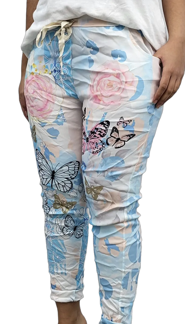 BUTTERFLY cotton stretch pants