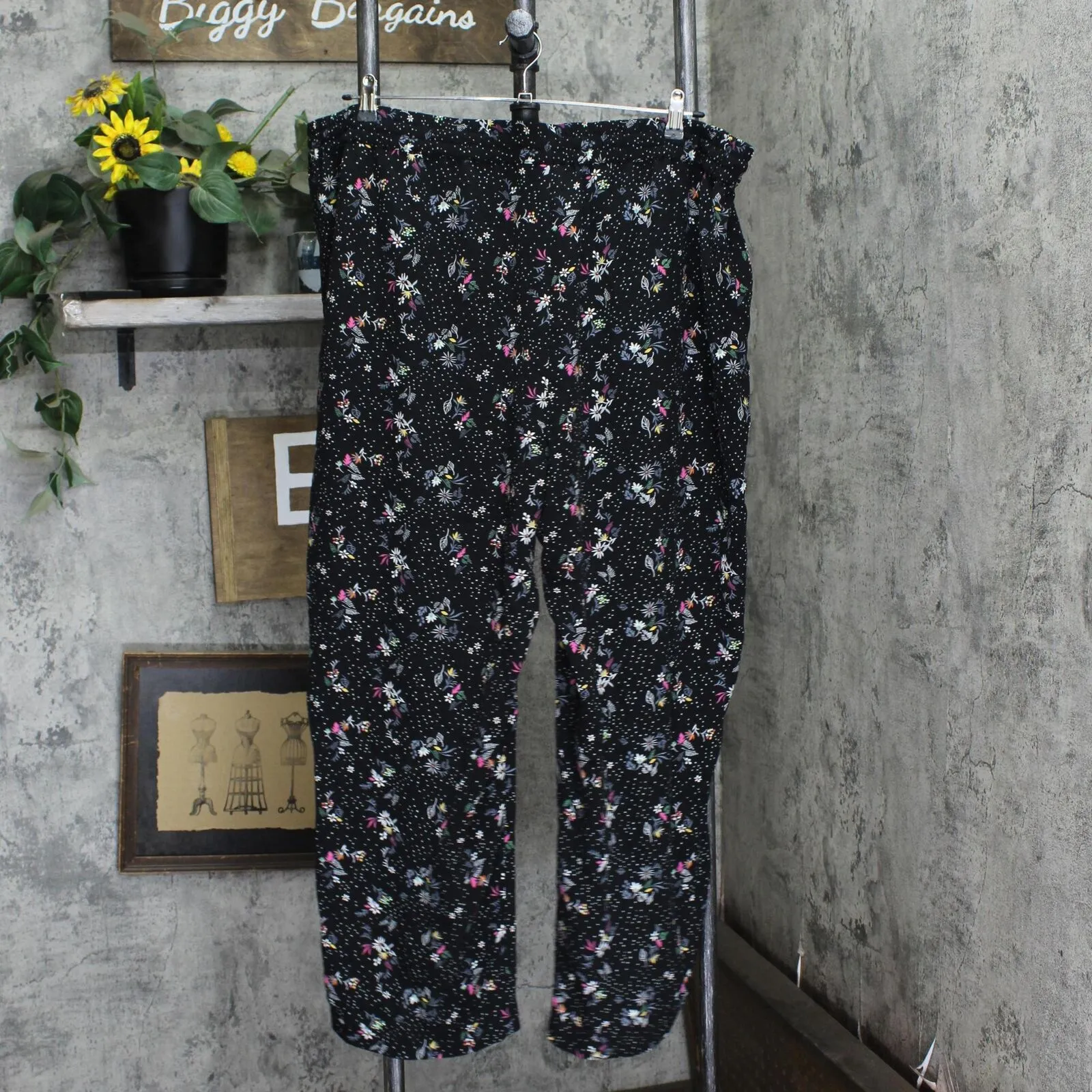 Cj Banks Womens Plus Size Woven Unlined Pull On Casual Pants 5340