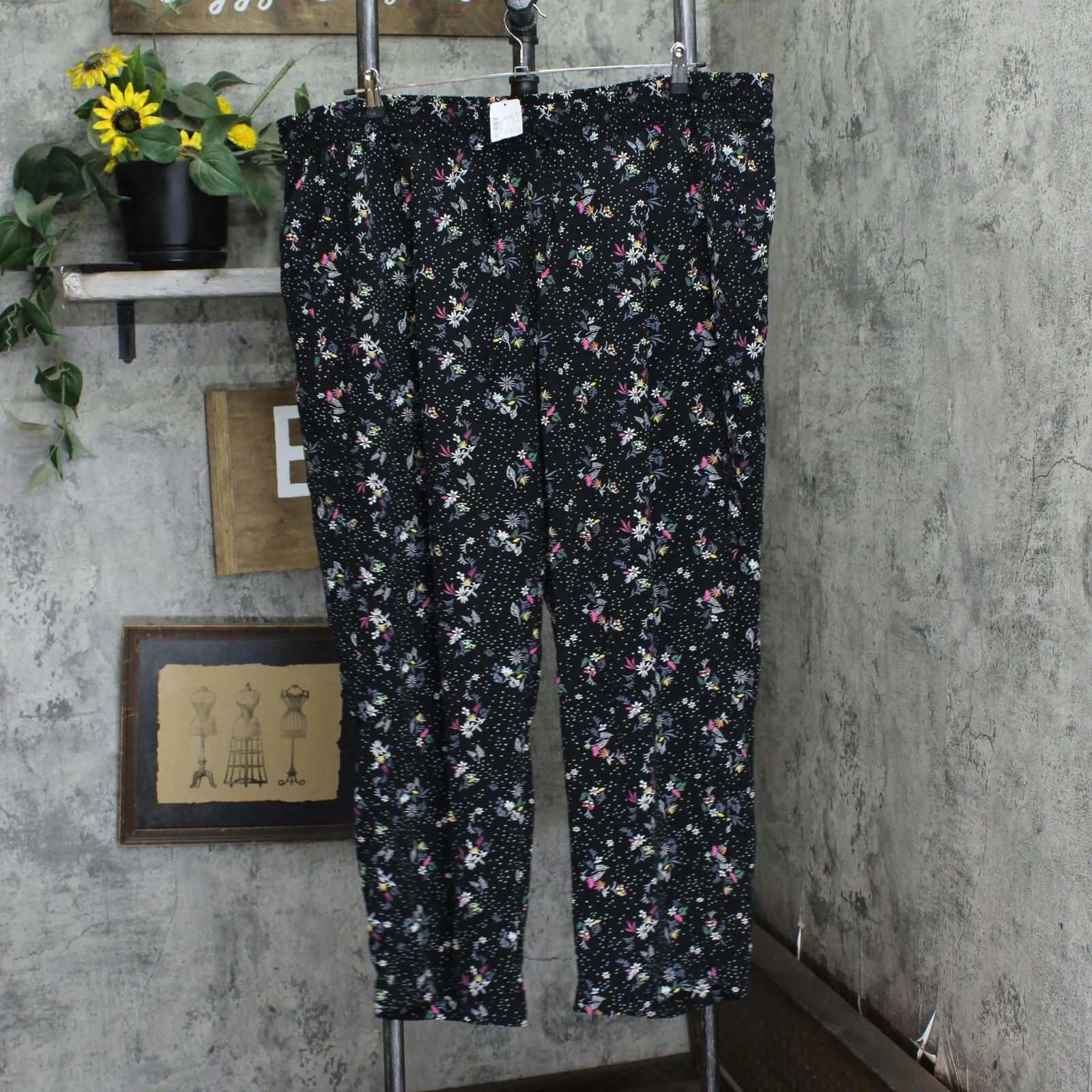 Cj Banks Womens Plus Size Woven Unlined Pull On Casual Pants 5340