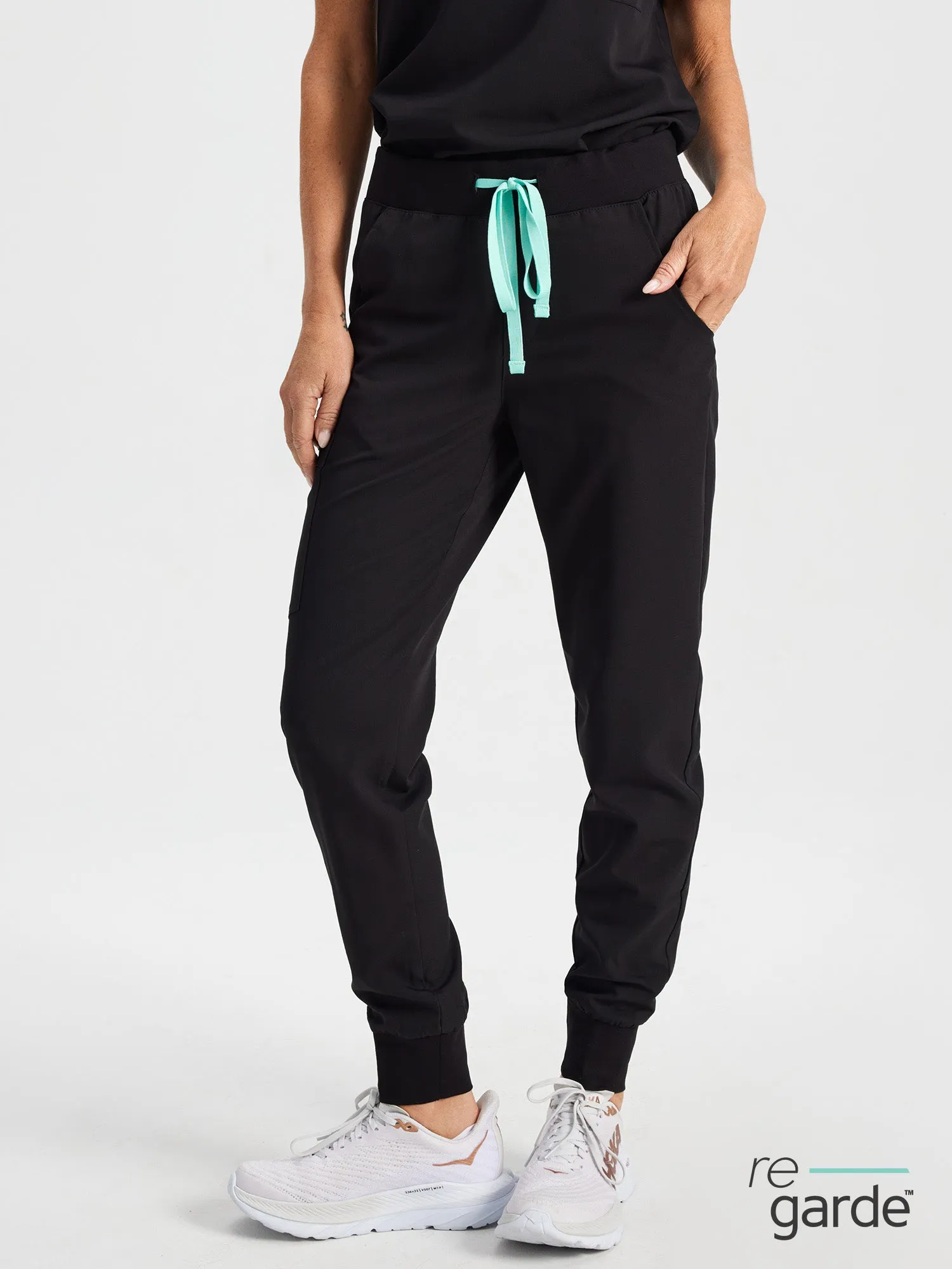 DEMI RE-GARDE™ - NOIR - Jogger Scrub Pants - SILVADUR™|| DEMI RE-GARDE™ - NOIR - Pantalon Jogger - SILVADUR™