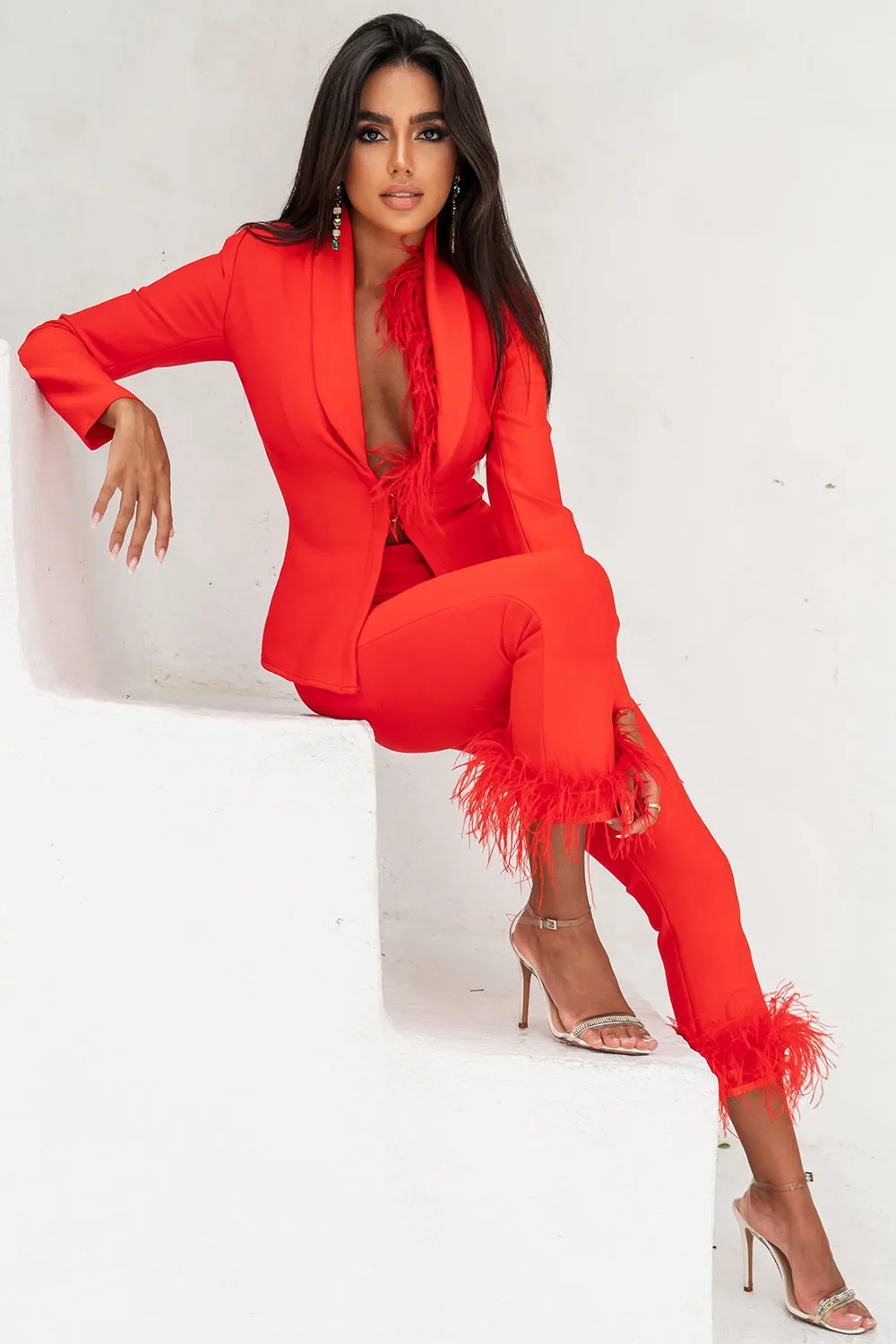Diana Red Fashion Suit