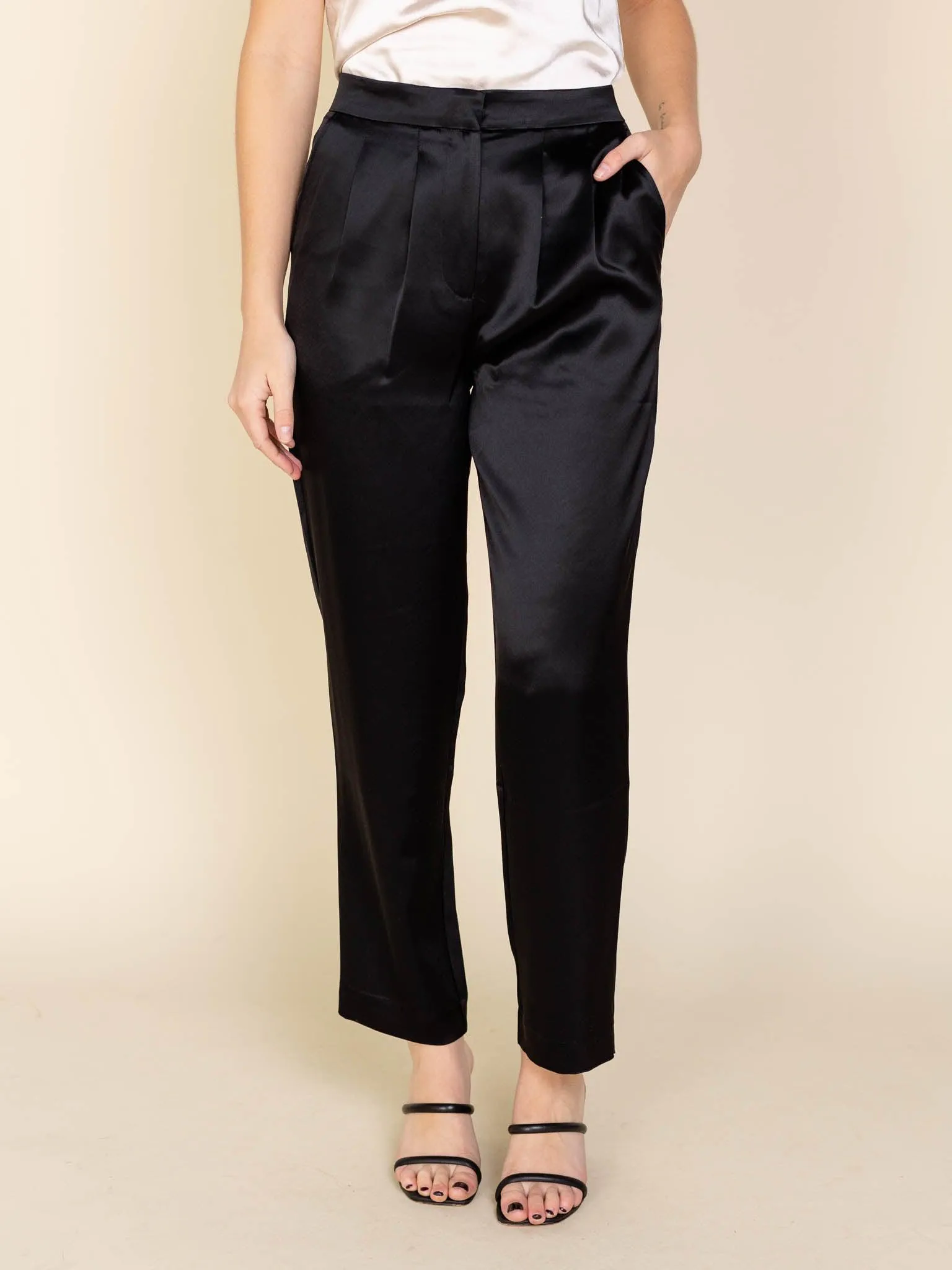 Generation Love Portia Satin High Waisted Ankle Pant
