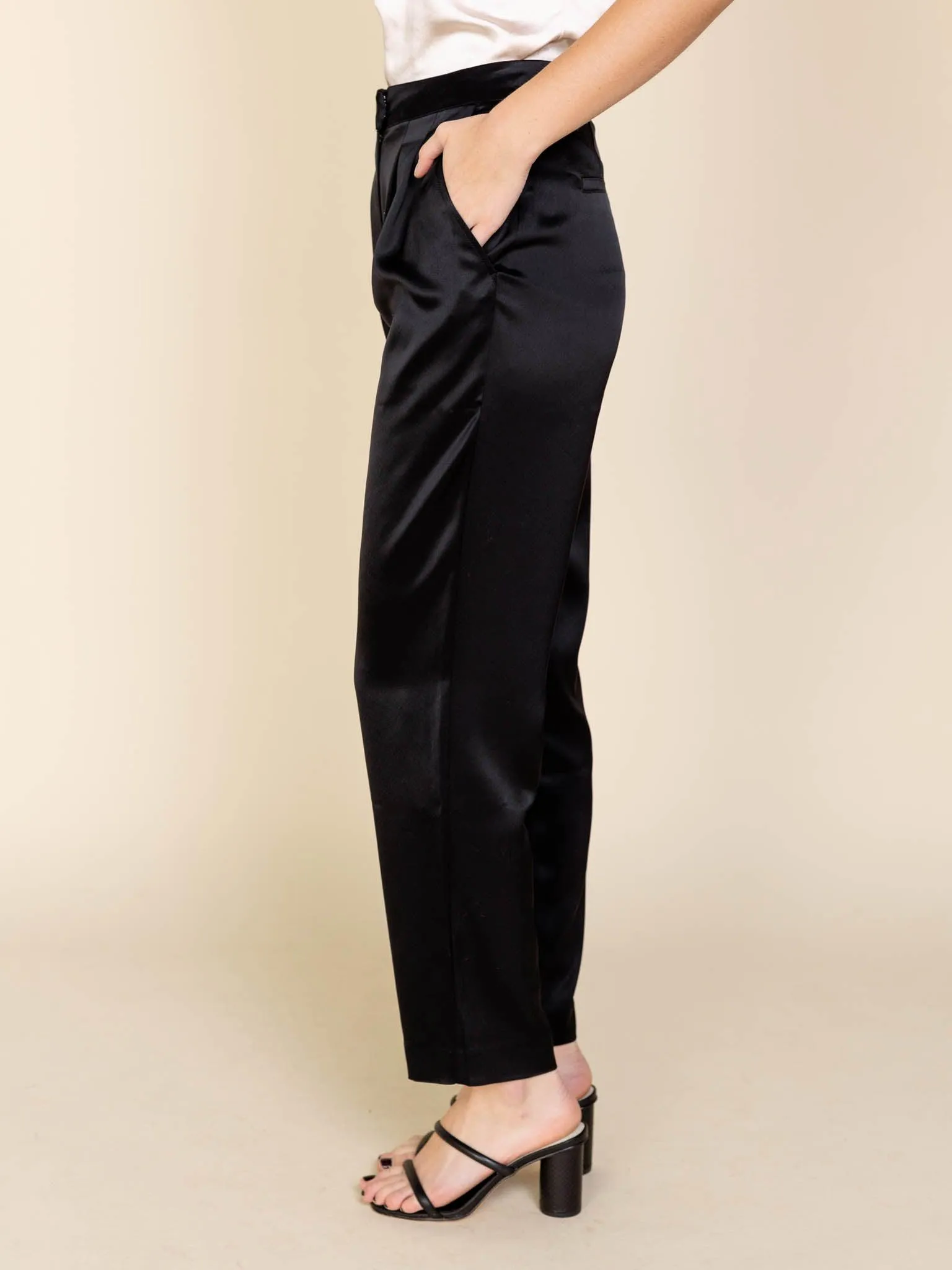 Generation Love Portia Satin High Waisted Ankle Pant