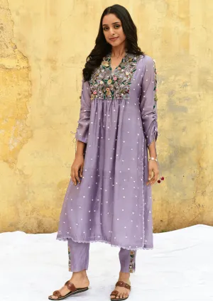 Lilac orchid kurta and pants