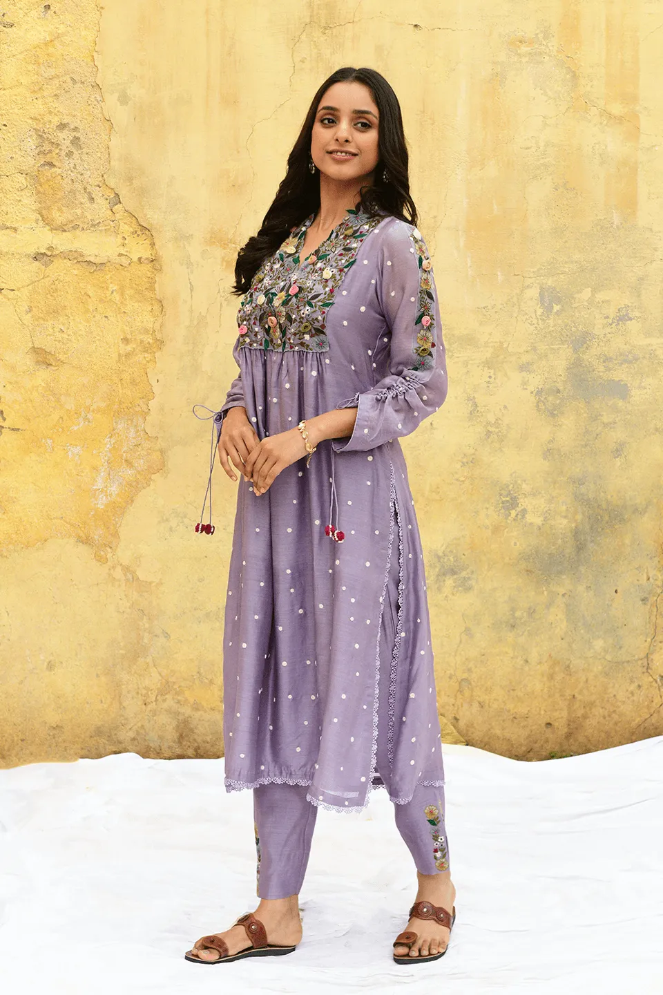 Lilac orchid kurta and pants
