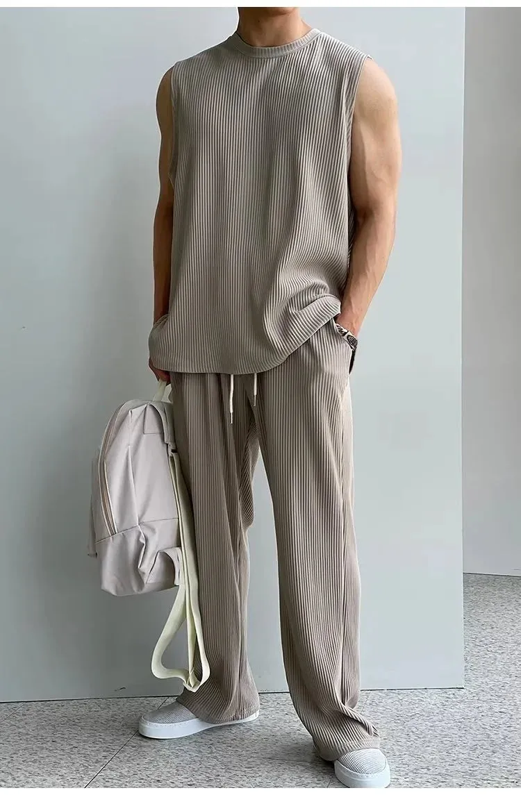 Ruffian Fashionable Ice Silk Vest Set