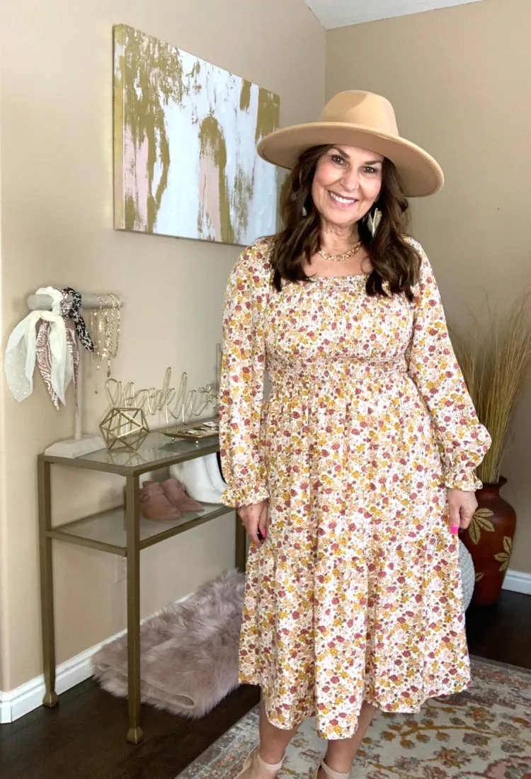 Samantha Floral Midi Dress