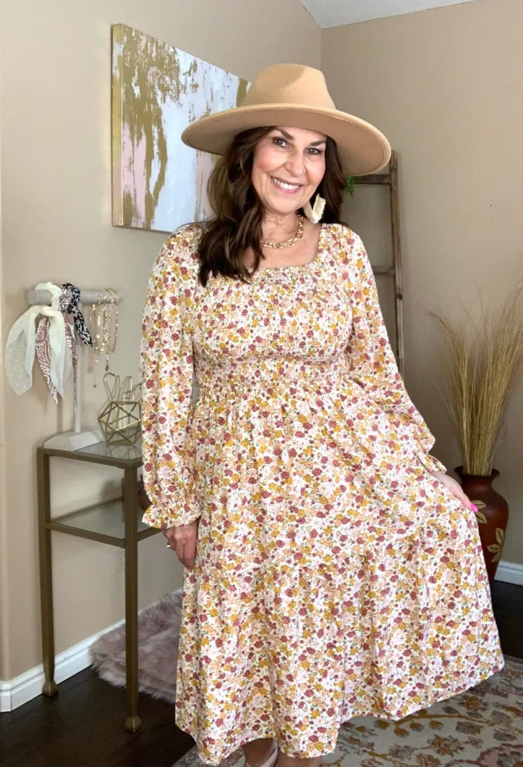 Samantha Floral Midi Dress