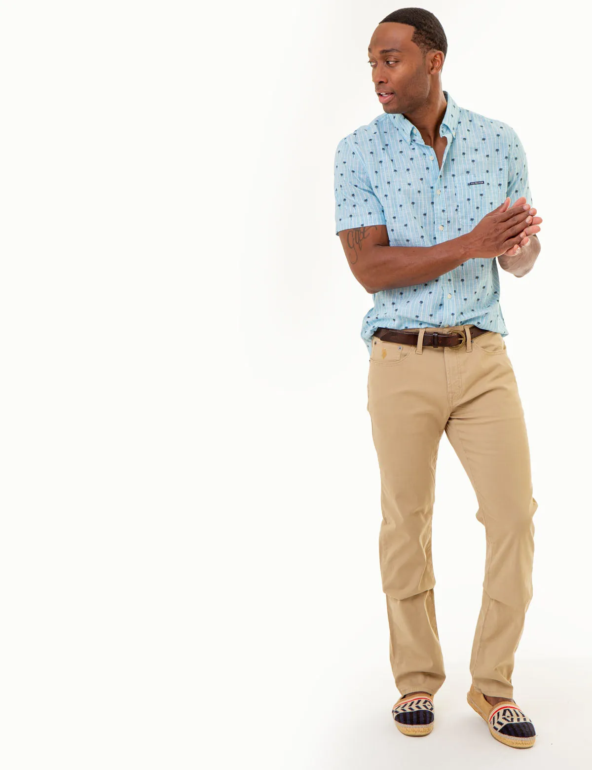 SLIM STRAIGHT 5 POCKET STRETCH CHINO PANTS