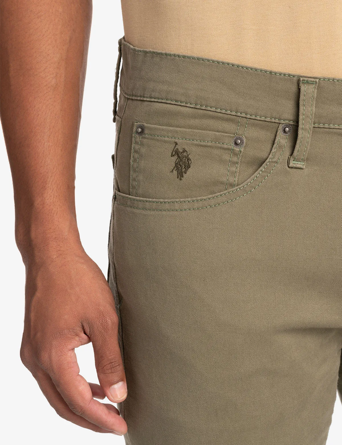 SLIM STRAIGHT 5 POCKET STRETCH CHINO PANTS