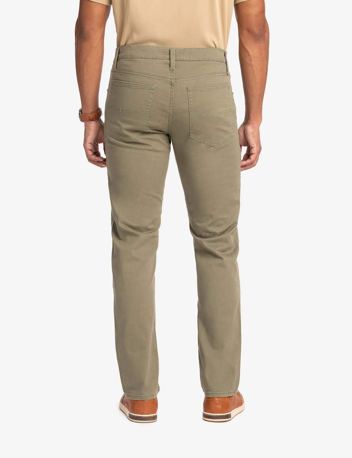 SLIM STRAIGHT 5 POCKET STRETCH CHINO PANTS