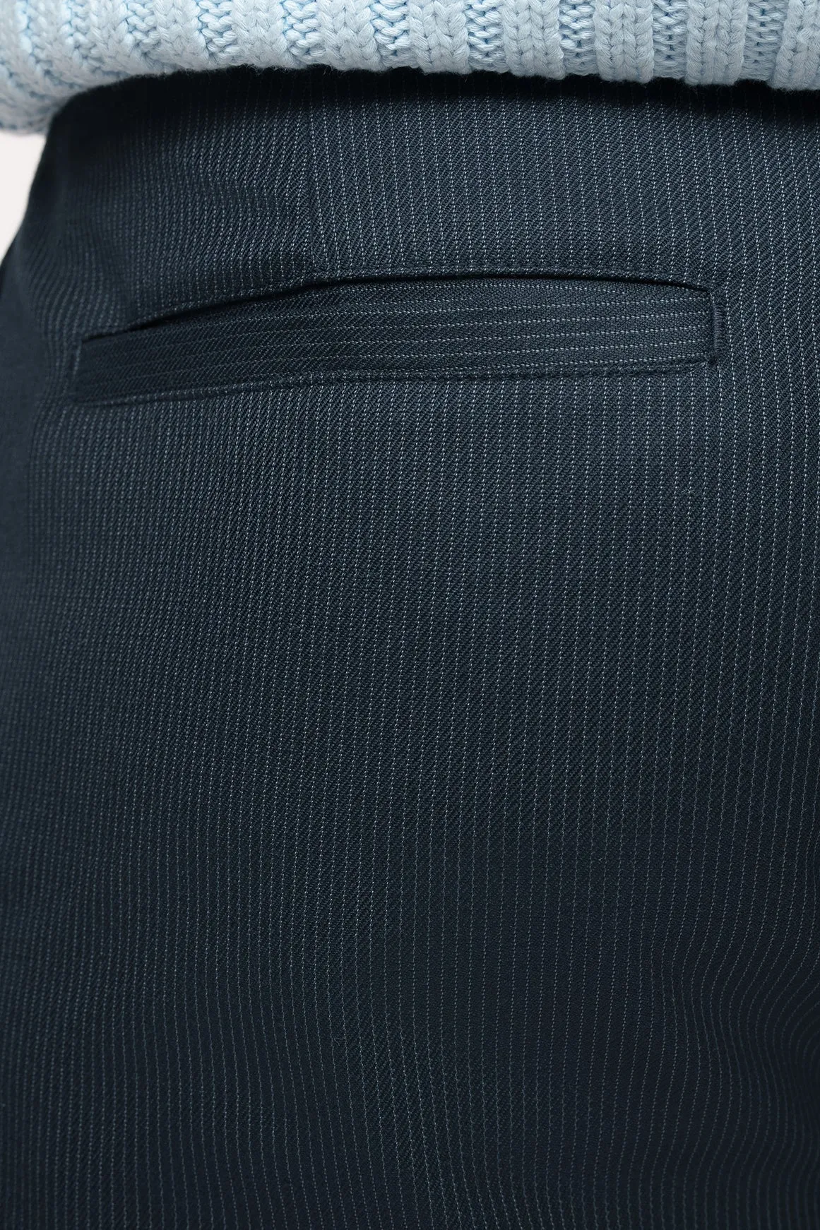 Super Navy Men's Straight Pinstripe Pants