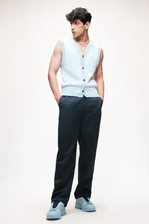 Super Navy Men's Straight Pinstripe Pants