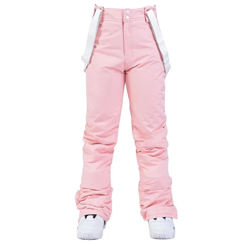 Windproof Waterproof Ski Pants with Detachable Elastic Waist
